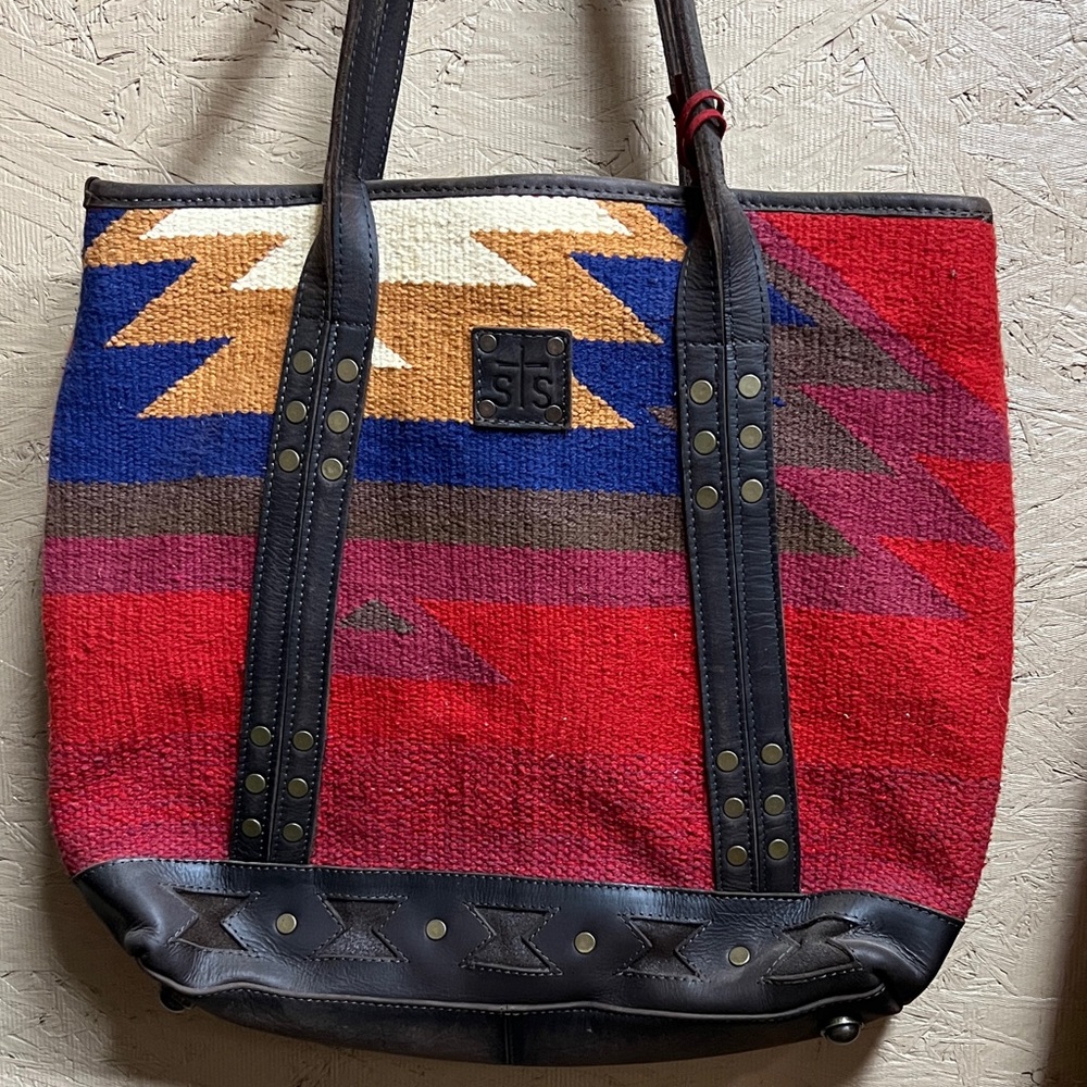 STS Ranchwear Red and Blue Tote Bag